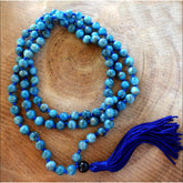 Blue Apatite Jaap Mala (The Stone of Manifestation)